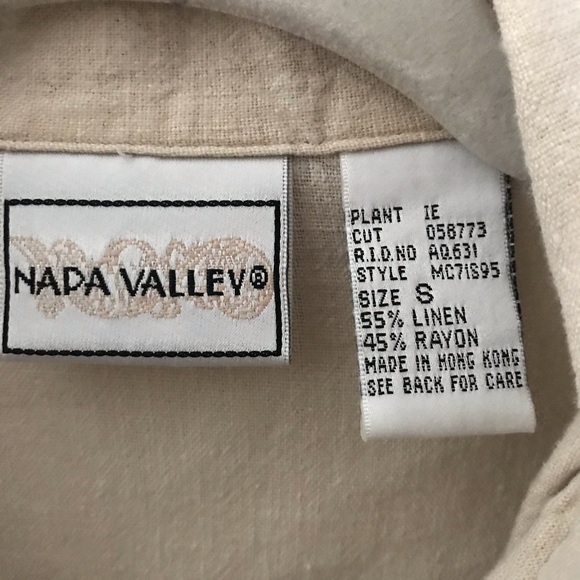 napa valley linen & rayon blend button down shirt - Picture 8 of 8